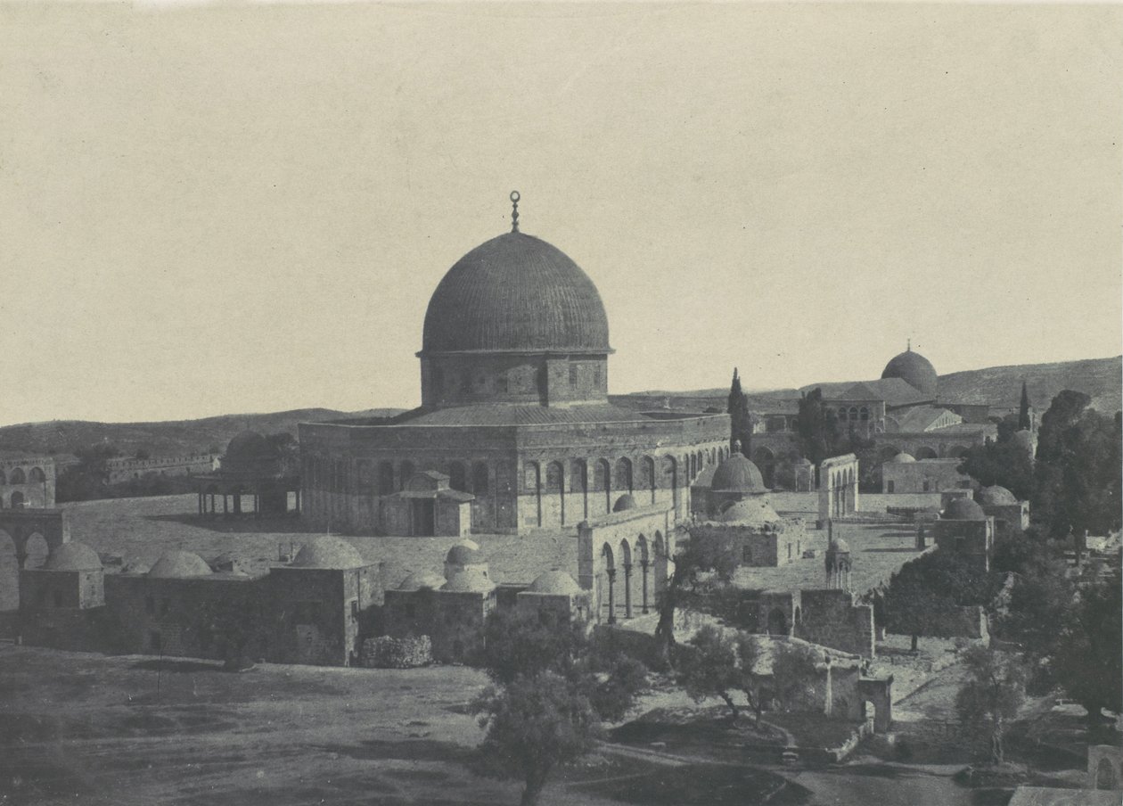 Palestiina. Jerusalem. Omarin moskeija, 1850. tekijältä Maxime Du Camp