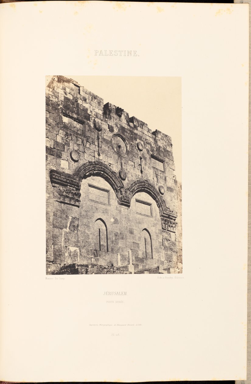 Palestiina. Jerusalem. Kultainen portti tekijältä Maxime Du Camp