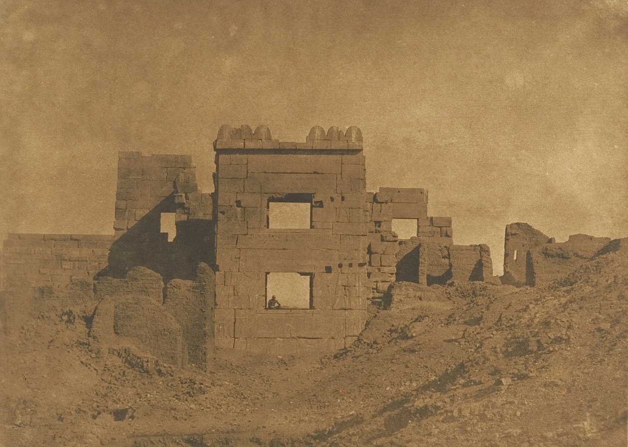 Rhamses-Meiamounin paviljonki tai Gyneceum, Medinet-habou, 1849-50. tekijältä Maxime Du Camp
