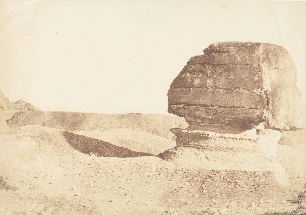 Profile du grande Sphinx, pris du Sud, joulukuu 1849. tekijältä Maxime Du Camp