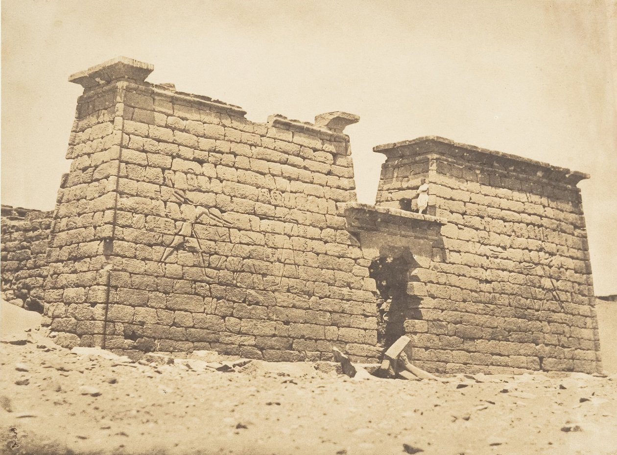 Pylones du Temple de Sébona, 3. huhtikuuta 1850. tekijältä Maxime Du Camp