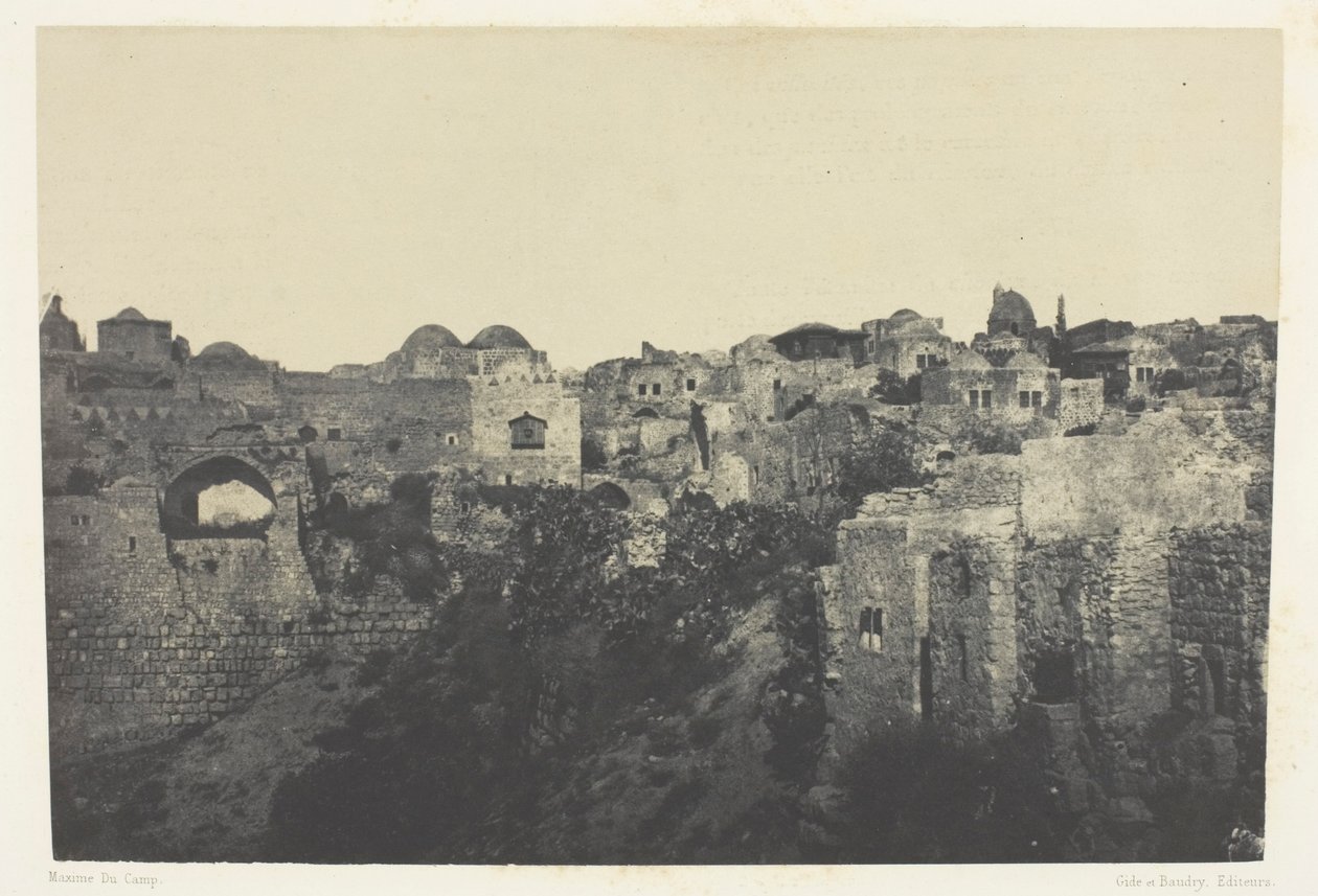 Länsikortteli, Jerusalem; Palestiina tekijältä Maxime Du Camp