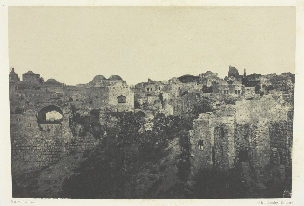 Länsikortteli, Jerusalem; Palestiina tekijältä Maxime Du Camp