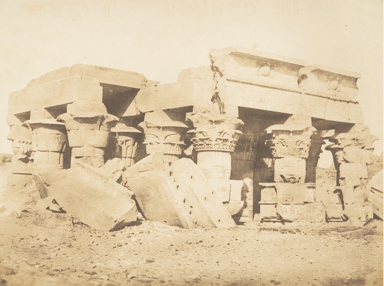 Koum-Ombou Ombosin temppelin rauniot, 1849-50. tekijältä Maxime Du Camp