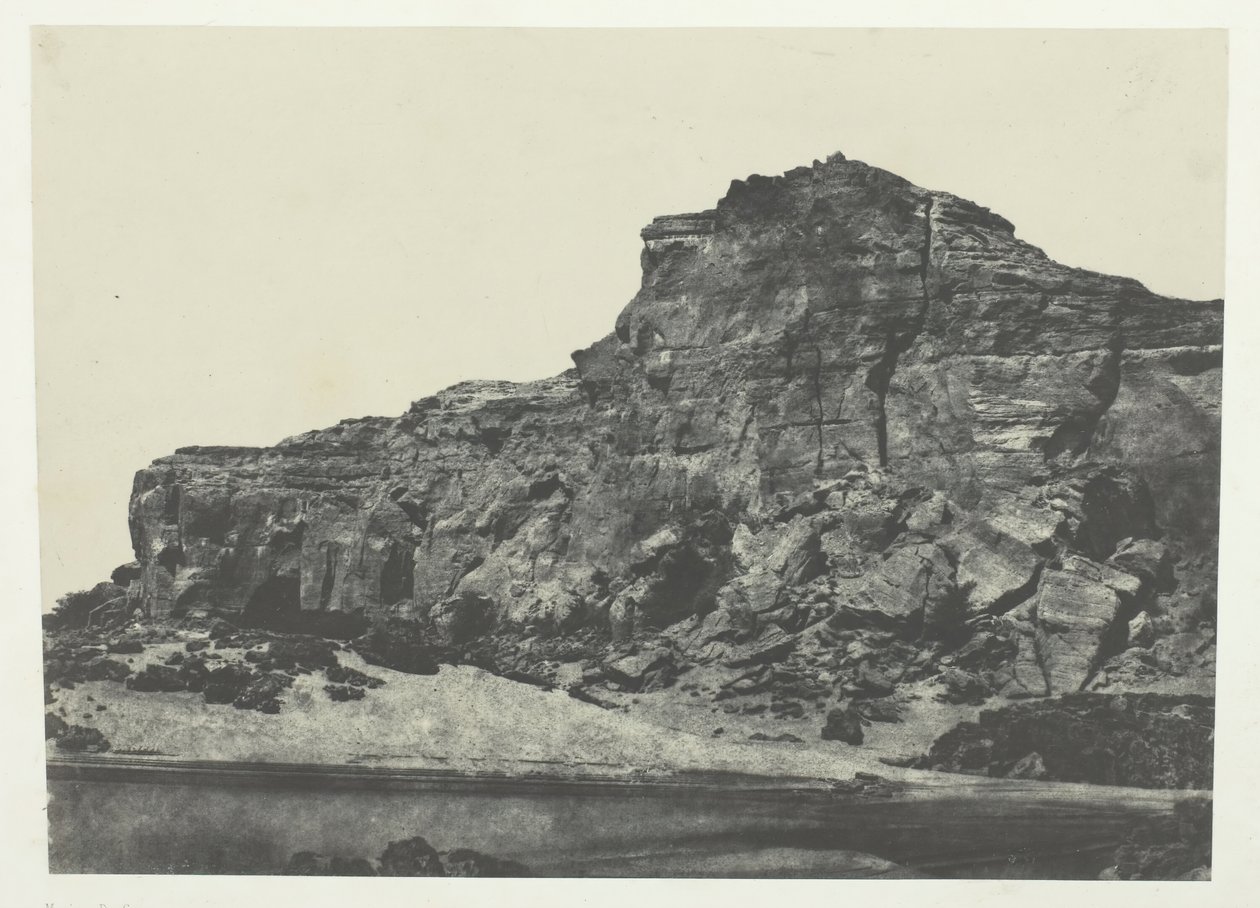Toinen kaihi, Dgebel-Aboucir, Nubia, 184951, painettu 1852. tekijältä Maxime Du Camp