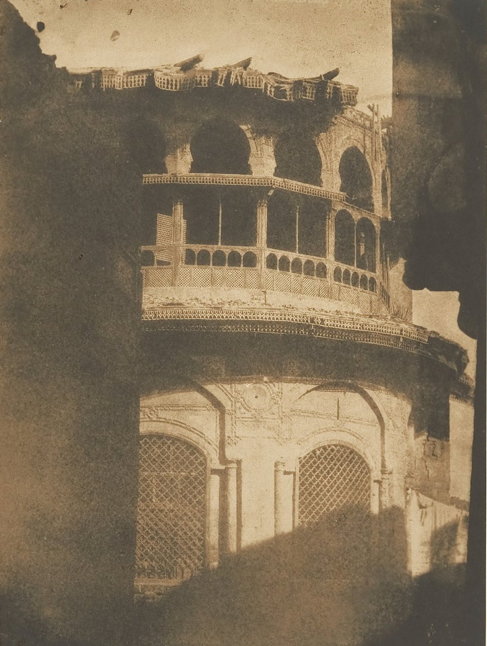 Sibyl eli suihkulähde ja Souk-el-asrin koulu, Kairo, joulukuu 1849 - tammikuu 1850. tekijältä Maxime Du Camp