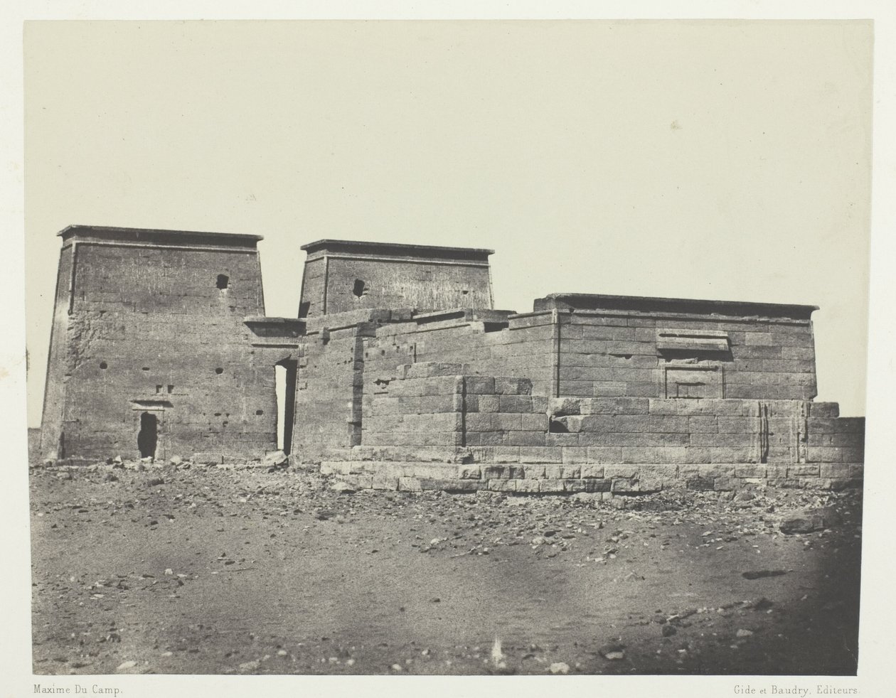 Temple De Dakkeh (Ancient Pselcis); Nubia, levy 94 albumista "Egypte, Nubie, Palestine et Syrie" (1852). tekijältä Maxime Du Camp