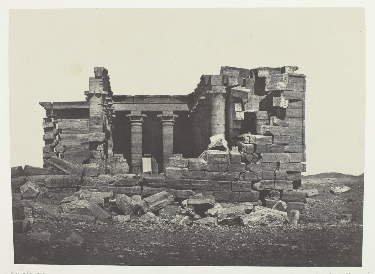 Temple De Maharakkah Hiera Sycaminos Des Grecs, Nubie, 184951, painettu 1852. tekijältä Maxime Du Camp