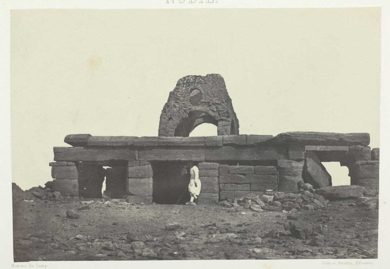 Amadan temppeli; Nubia, levy 99 albumista "Egypte, Nubie, Palestine et Syrie" (1852). tekijältä Maxime Du Camp