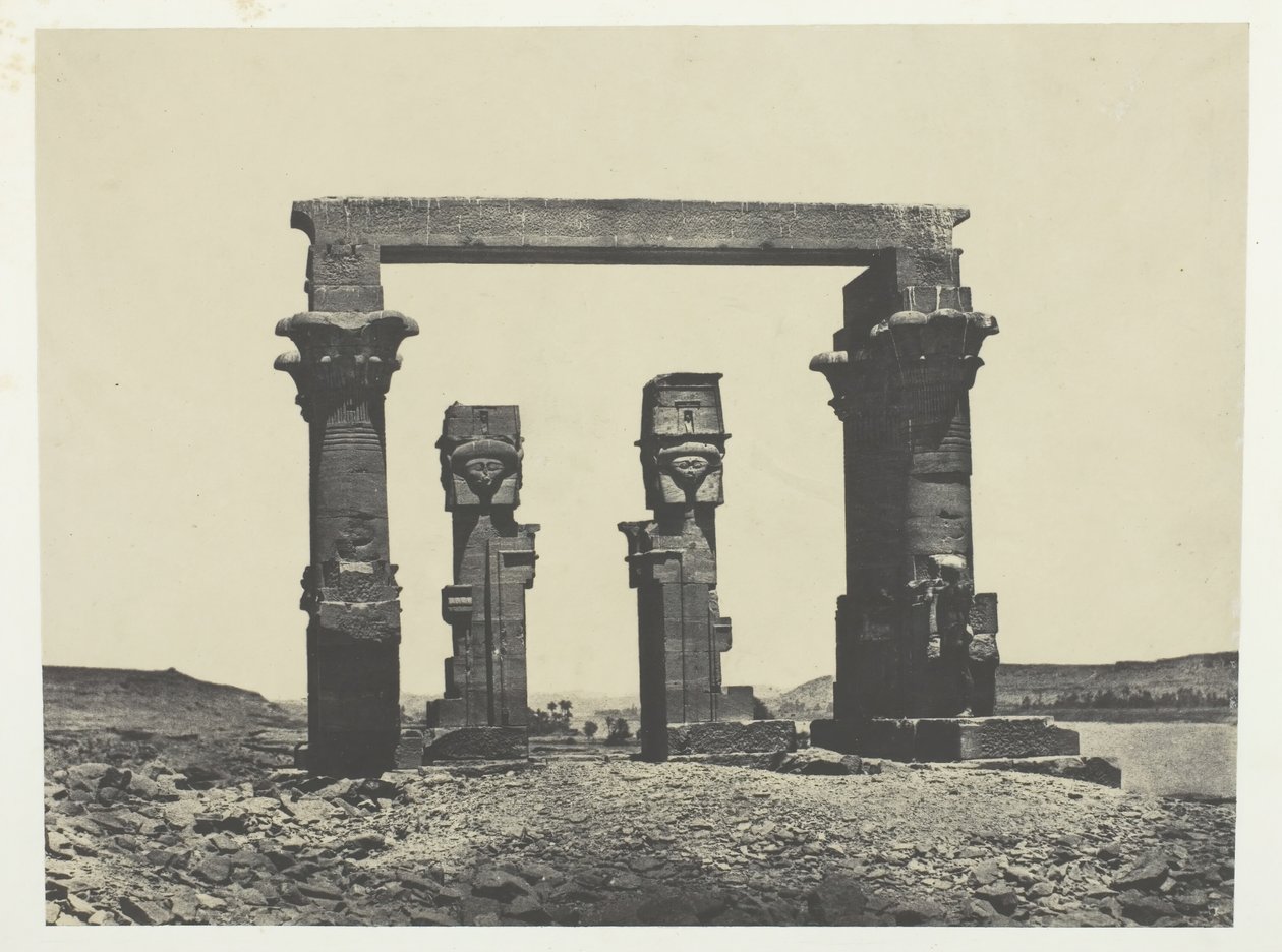 Temple de Kardassy, Nubie, 184951, painettu 1852. tekijältä Maxime Du Camp
