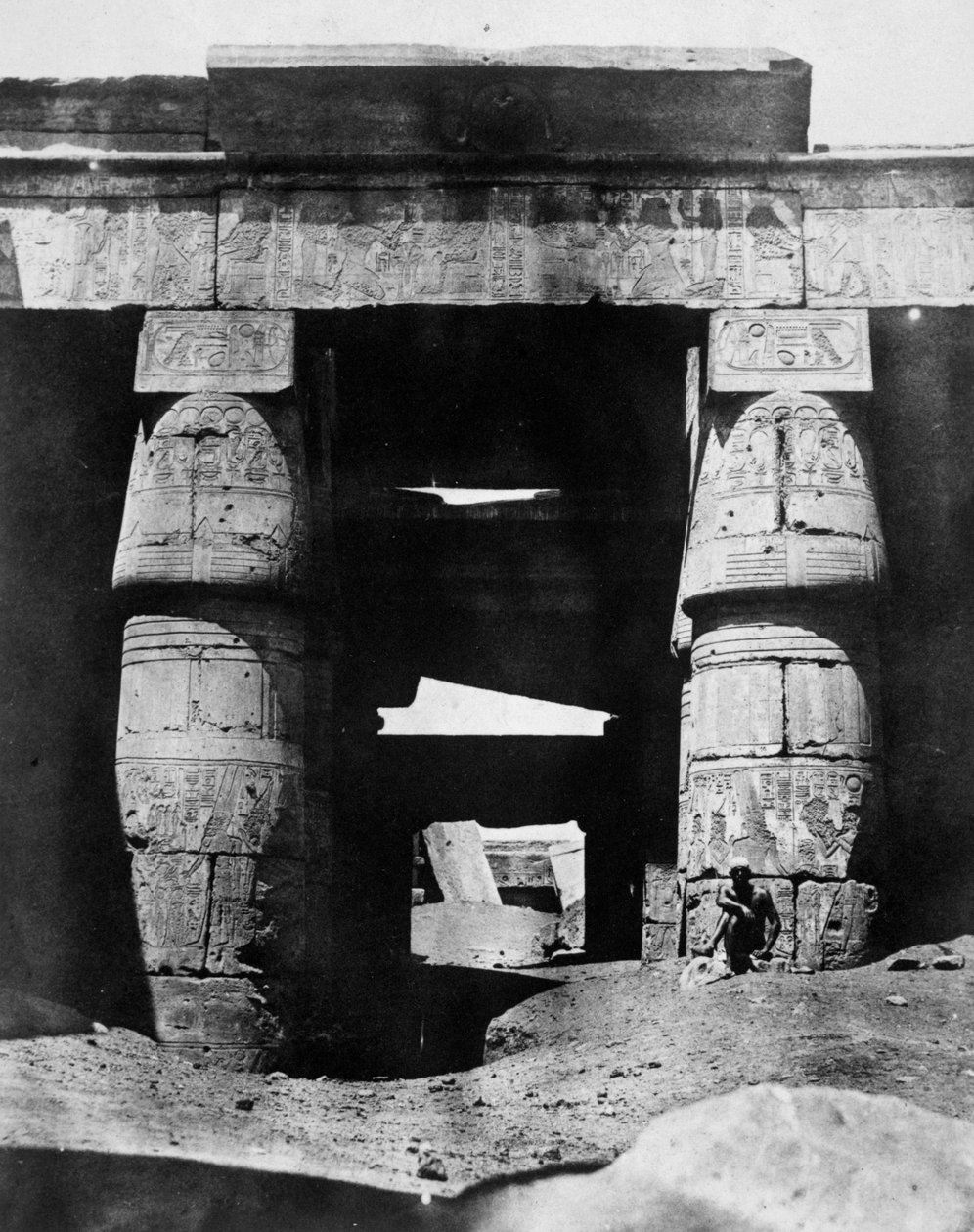 Temppelin rauniot, Egypti, 1852 tekijältä Maxime Du Camp