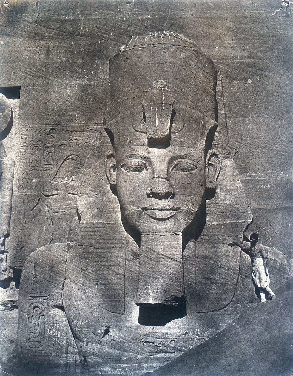 Rameses II:n jättimäinen patsas, 1852 tekijältä Maxime Du Camp