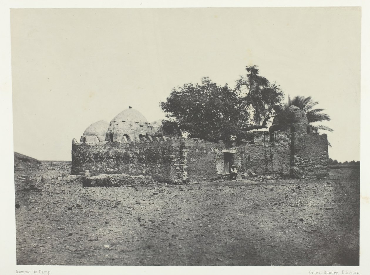 Cidi-Abdellah-el-Maraboutin hauta, Ylä-Egypti, 184951, painettu 1852. tekijältä Maxime Du Camp