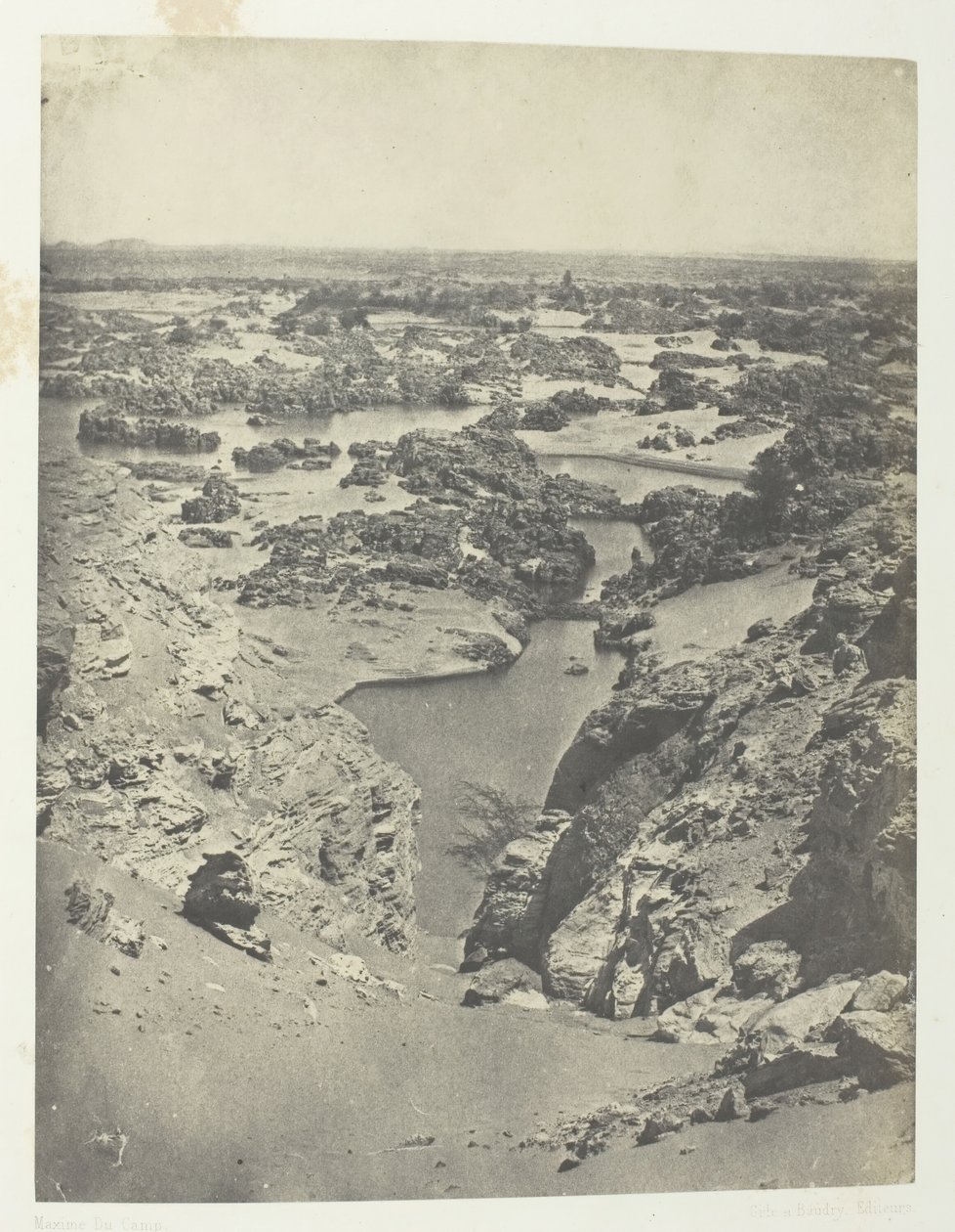 Cavalier View of the Second Cataract, Nubia, 184951, painettu 1852. tekijältä Maxime Du Camp