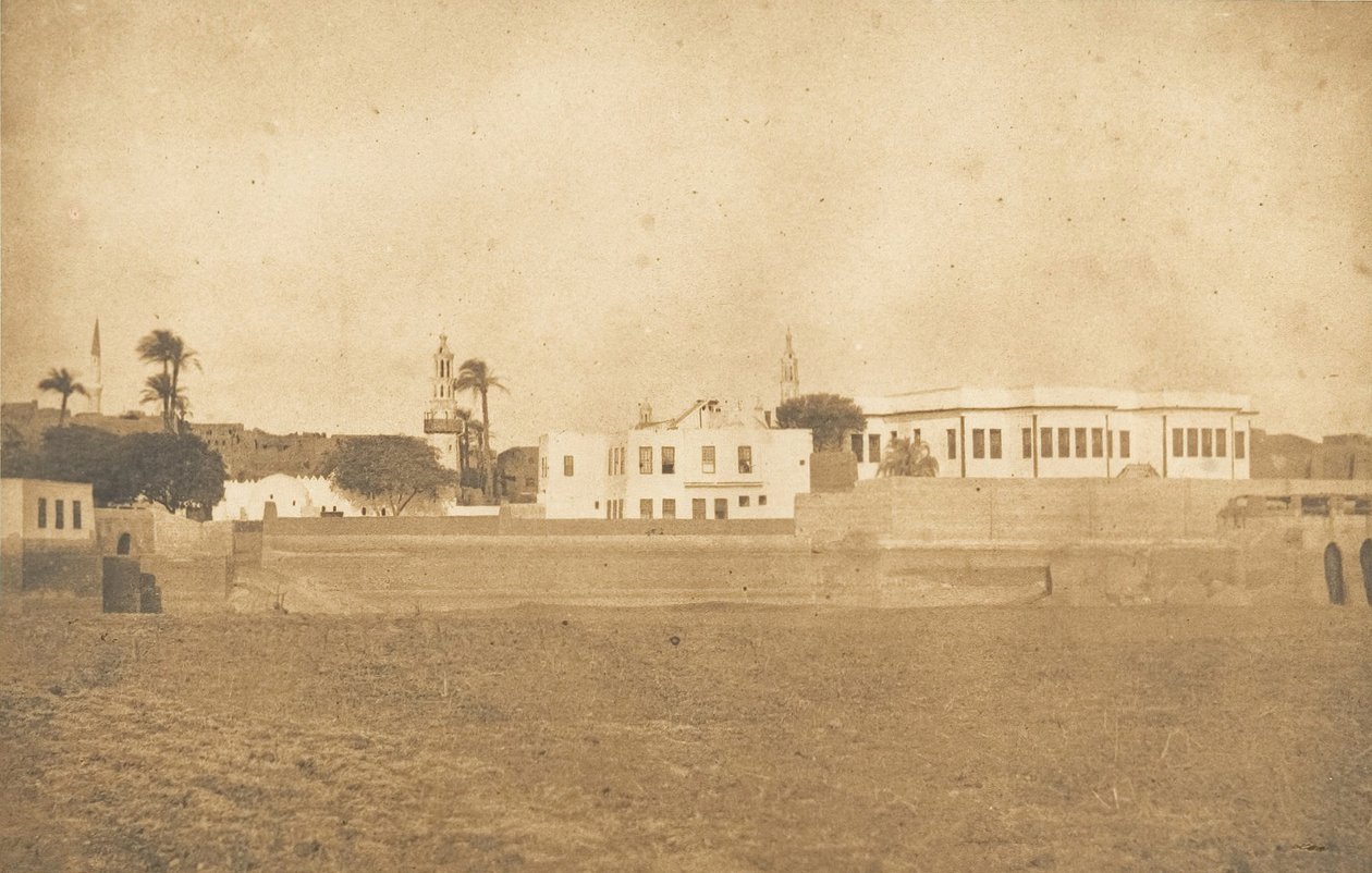 Näkymä Syoutille - Pashan palatsi, 1850. tekijältä Maxime Du Camp