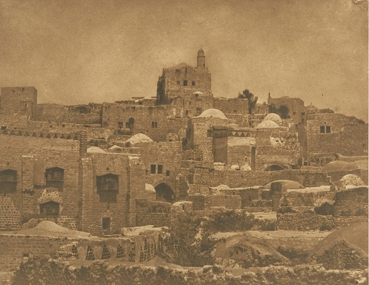 Näkymä El-Melouyehin moskeijalle ja Jerusalemin alueelle, elokuu 1850. tekijältä Maxime Du Camp