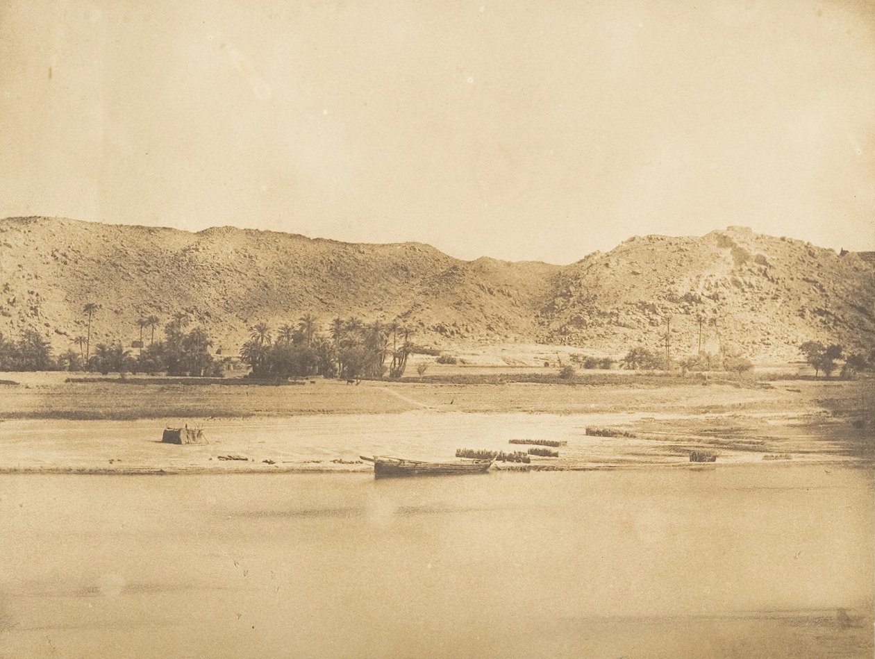 Näkymä otettu Philaesta kaakkoon - Cherk-el-Hesseh, 1849-50. tekijältä Maxime Du Camp
