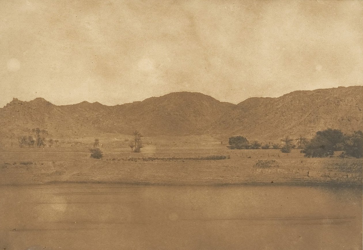 Näkymä Philaen koillisosasta - Kolokinan kylästä, 1849-50. tekijältä Maxime Du Camp