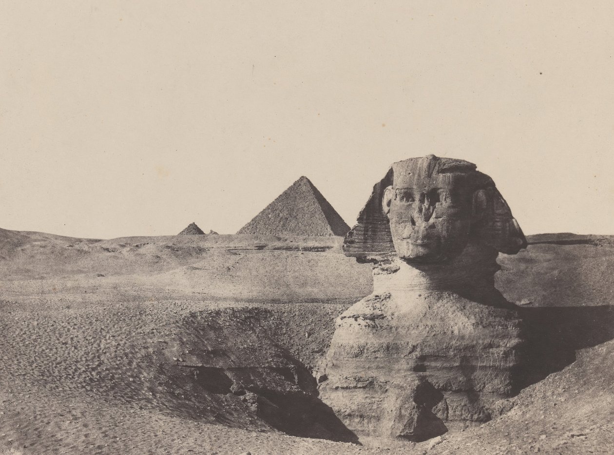 Keski-Egypti, Sfinksi, joulukuu 1849, painettu 1852. tekijältä Maxime Du Camp