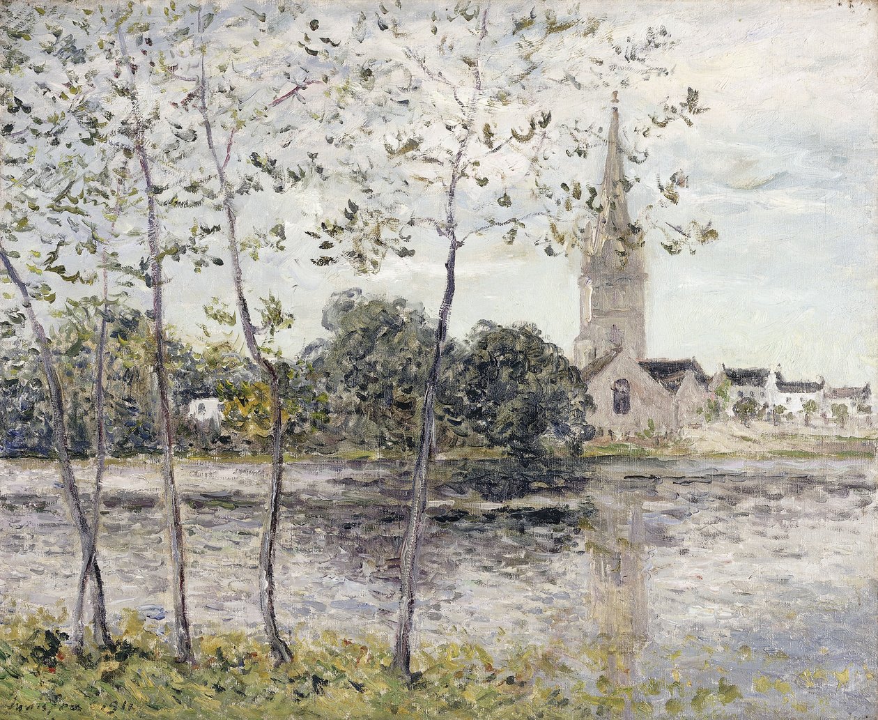 Lammen rannalla Rospordenissa, Finisteressä; Lammen reunalla Rospordenissa, Finisteressä, 1911 tekijältä Maxime Emile Louis Maufra