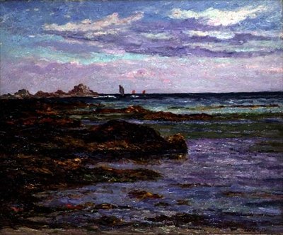 Bretagnen rannikko, n. 1910 (öljy kankaalle) tekijältä Maxime Emile Louis Maufra