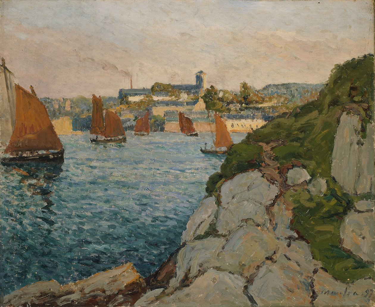 Douarnenez in Sunshine, 1897 tekijältä Maxime Emile Louis Maufra