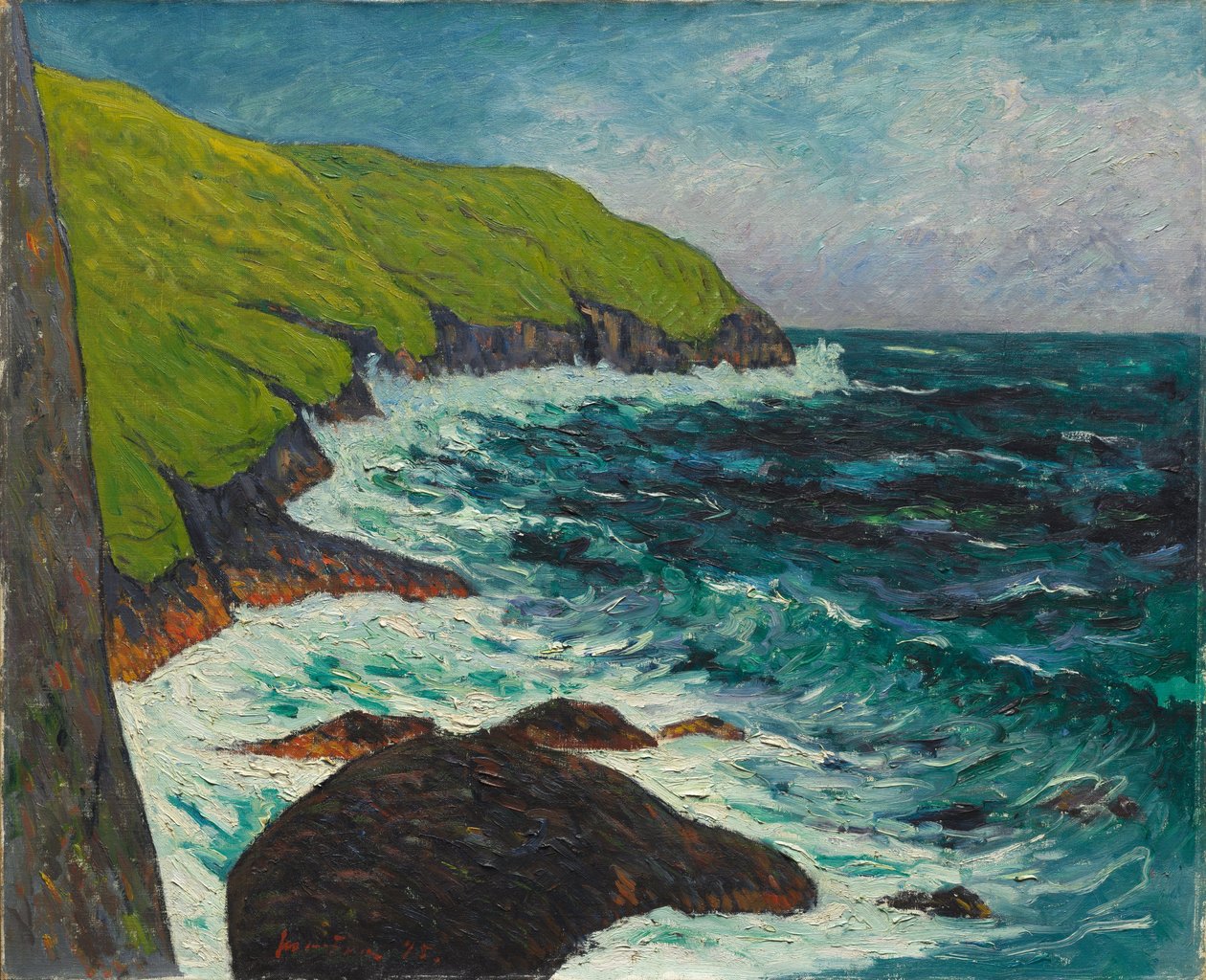 Beg-ar-Fryn jyrkänteet, Saint-Jean-du-Doigt tekijältä Maxime Emile Louis Maufra