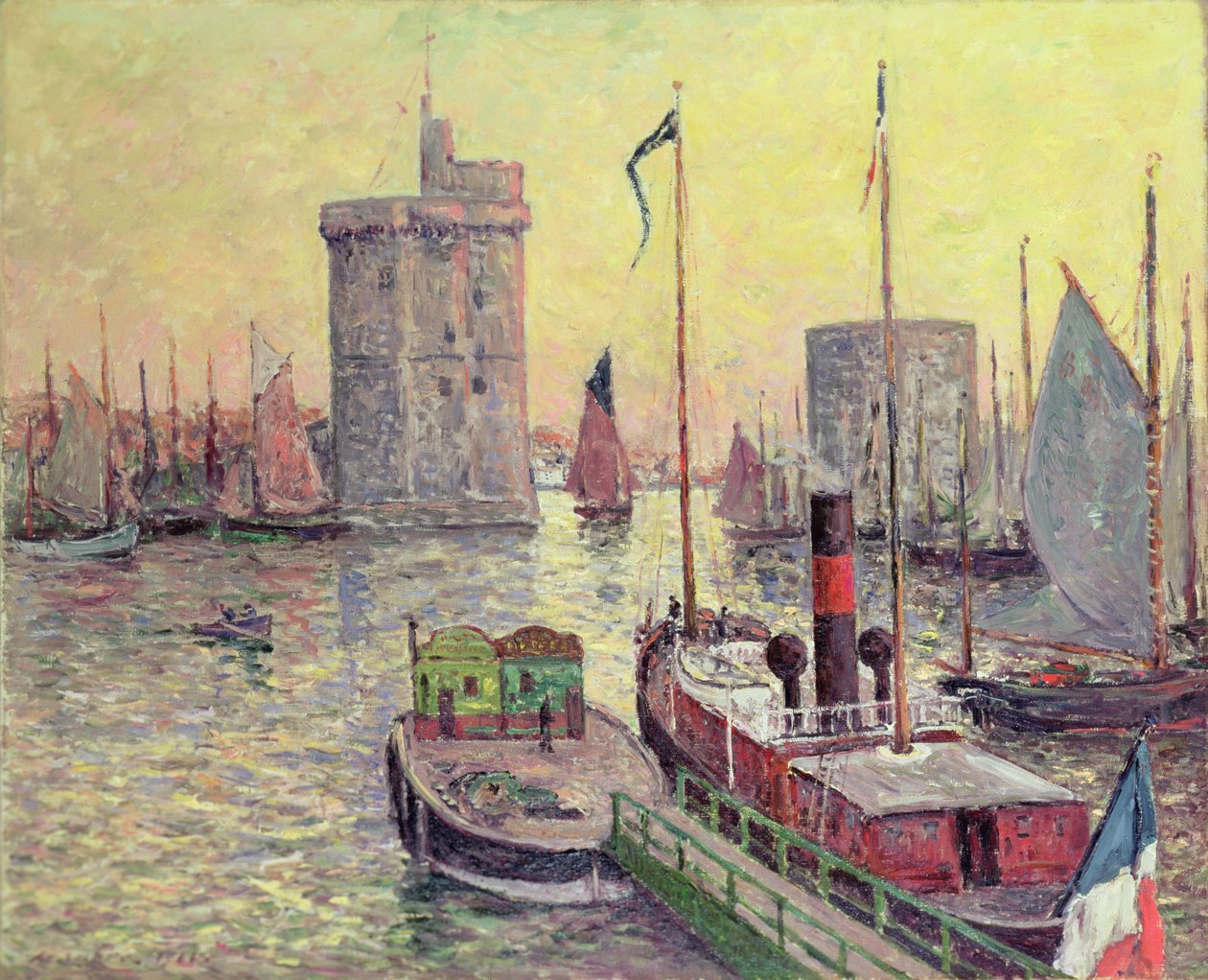 La Rochellen satama tekijältä Maxime Emile Louis Maufra