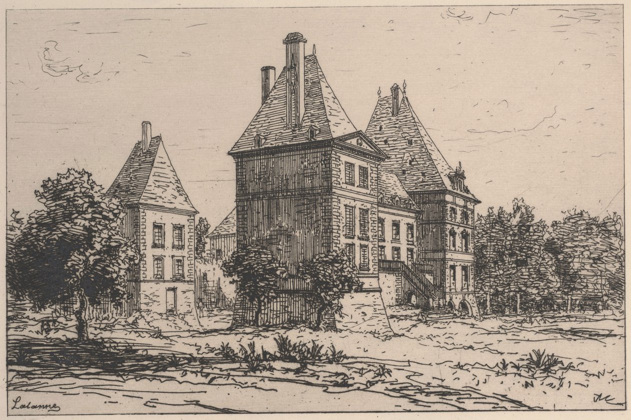 Chateau Thierry (etsaus ja kuivakärki) tekijältä Maxime Lalanne