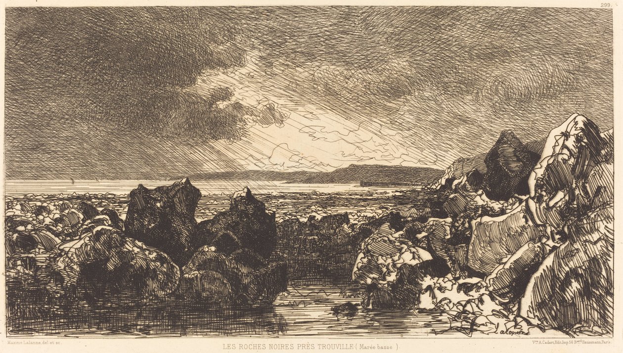 Black Rocks lähellä Trouvilleä (laskuvesi) tekijältä Maxime Lalanne