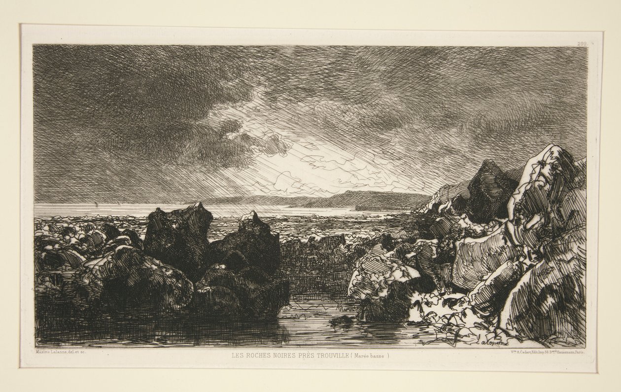 Black Rocks lähellä Trouvilleä (laskuvesi) tekijältä Maxime Lalanne
