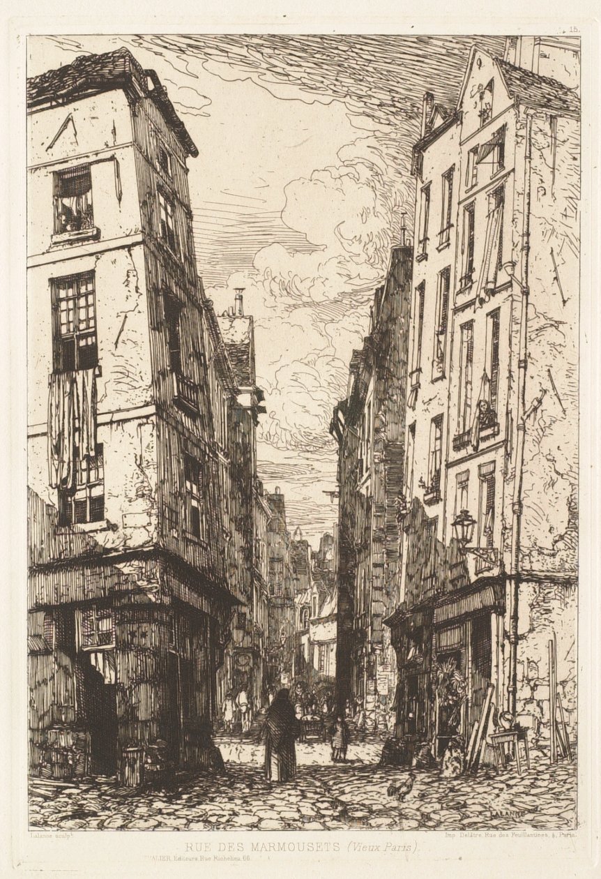 Rue des Marmousets (vanha Pariisi) tekijältä Maxime Lalanne