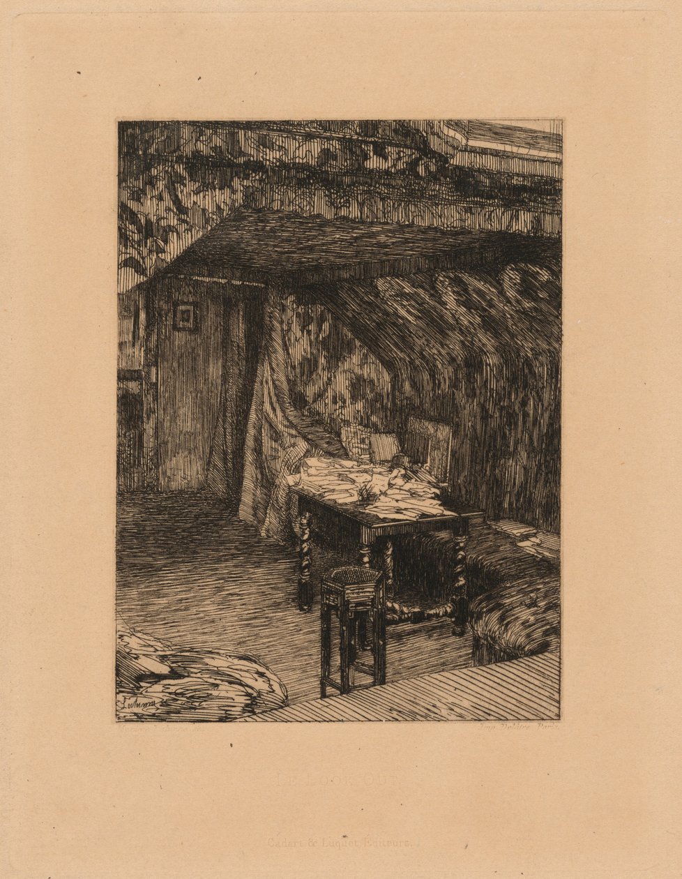 Der Ausguck (Das Büro von Victor Hugo) tekijältä Maxime Lalanne