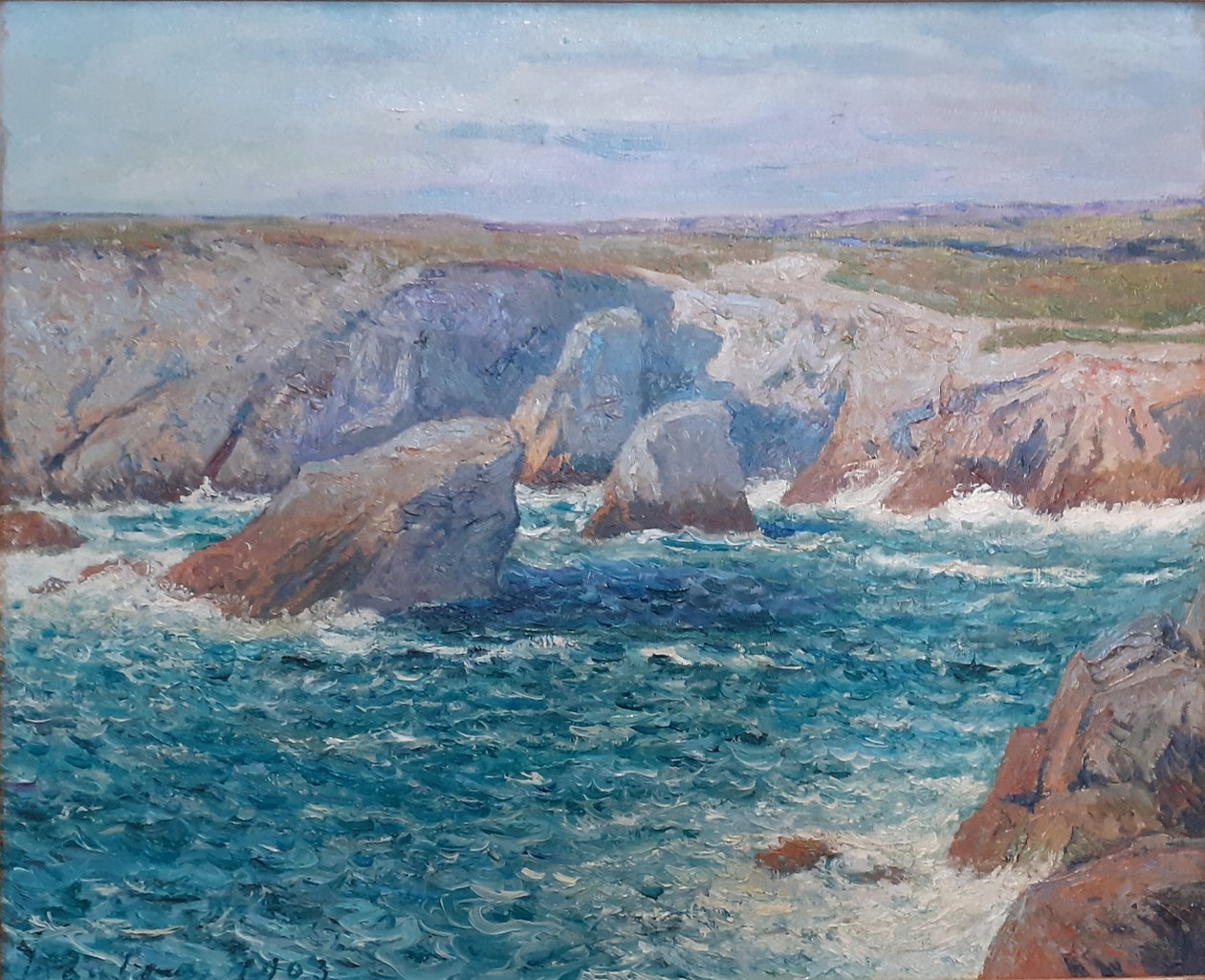 La crique, villi rannikko, Quiberon tekijältä Maxime Maufra
