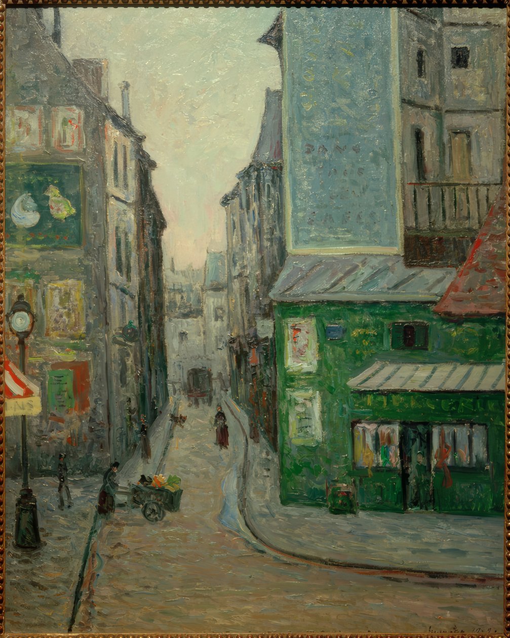 Platz St. André des Arts, Rue Suger, Pariisi tekijältä Maxime Emile Louis Maufra
