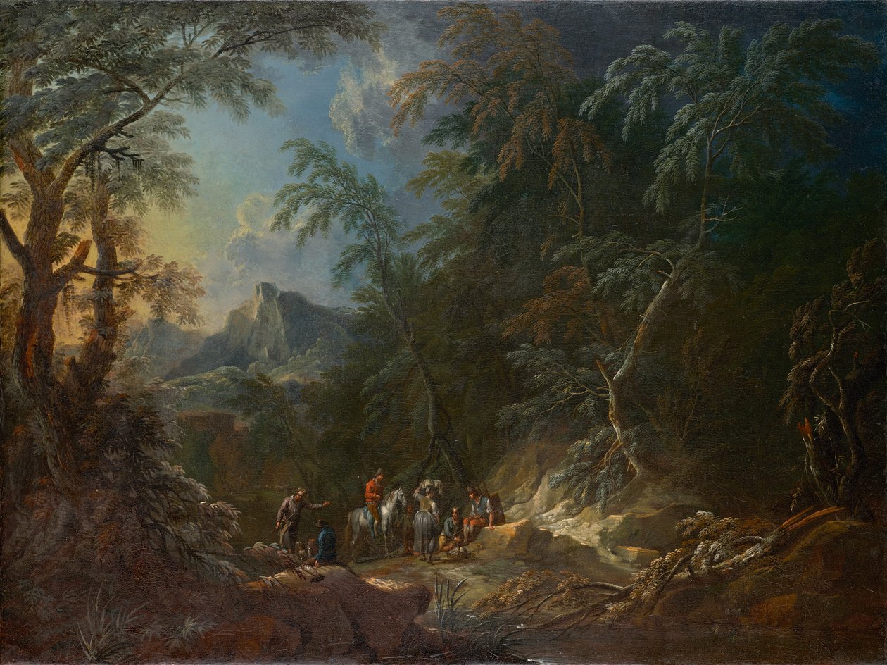 Metsämaisema "Ilta" tekijältä Maximilian Joseph Schinnagl