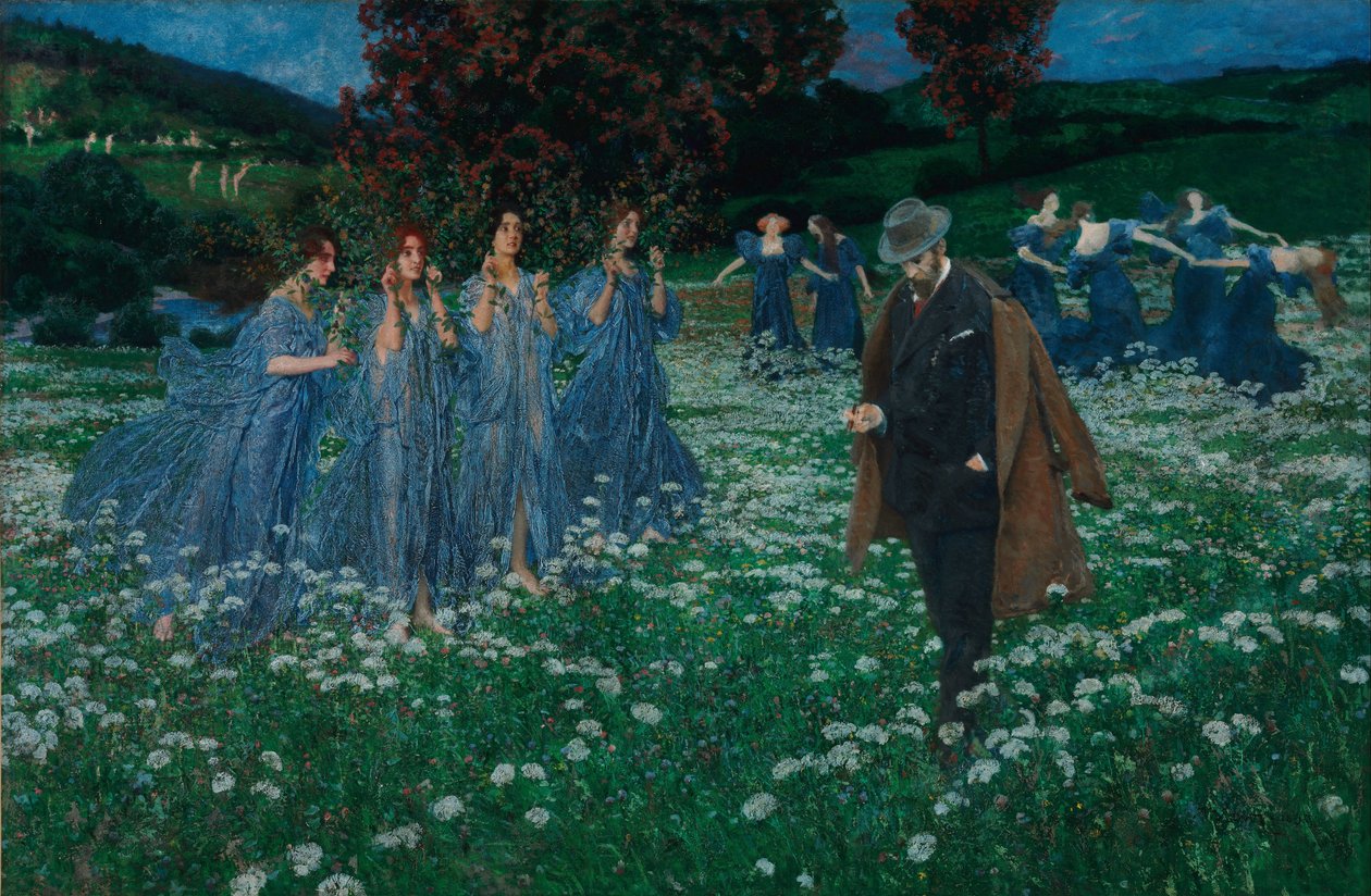 Un monde - A World, kirjoittanut Lenz, Maximilian (1860-1948). Öljy kankaalle tekijältä Maximilian Lenz