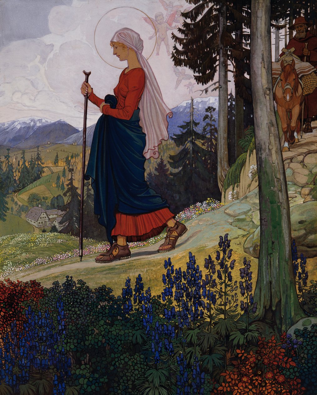 Marian kävely vuorten yli tekijältä Maximilian Liebenwein
