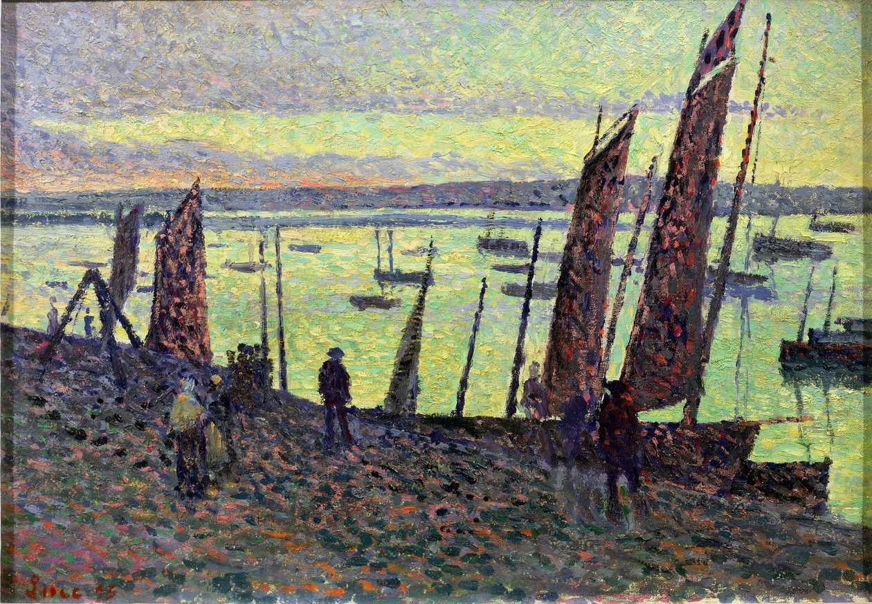 Veneitä Camaretissa, 1893 tekijältä Maximilien Luce