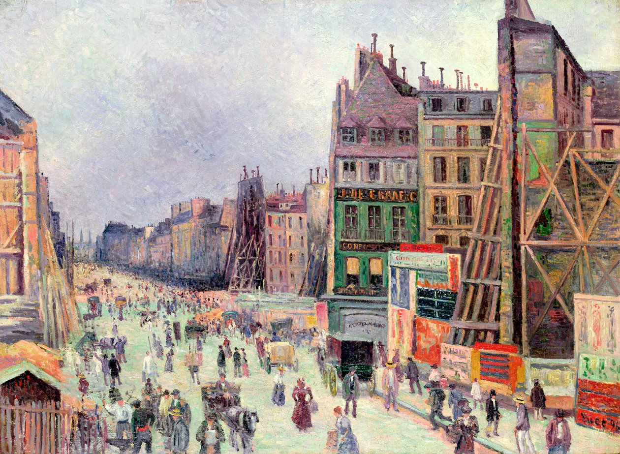 Poraus rue Reaumurilla, 1896 tekijältä Maximilien Luce