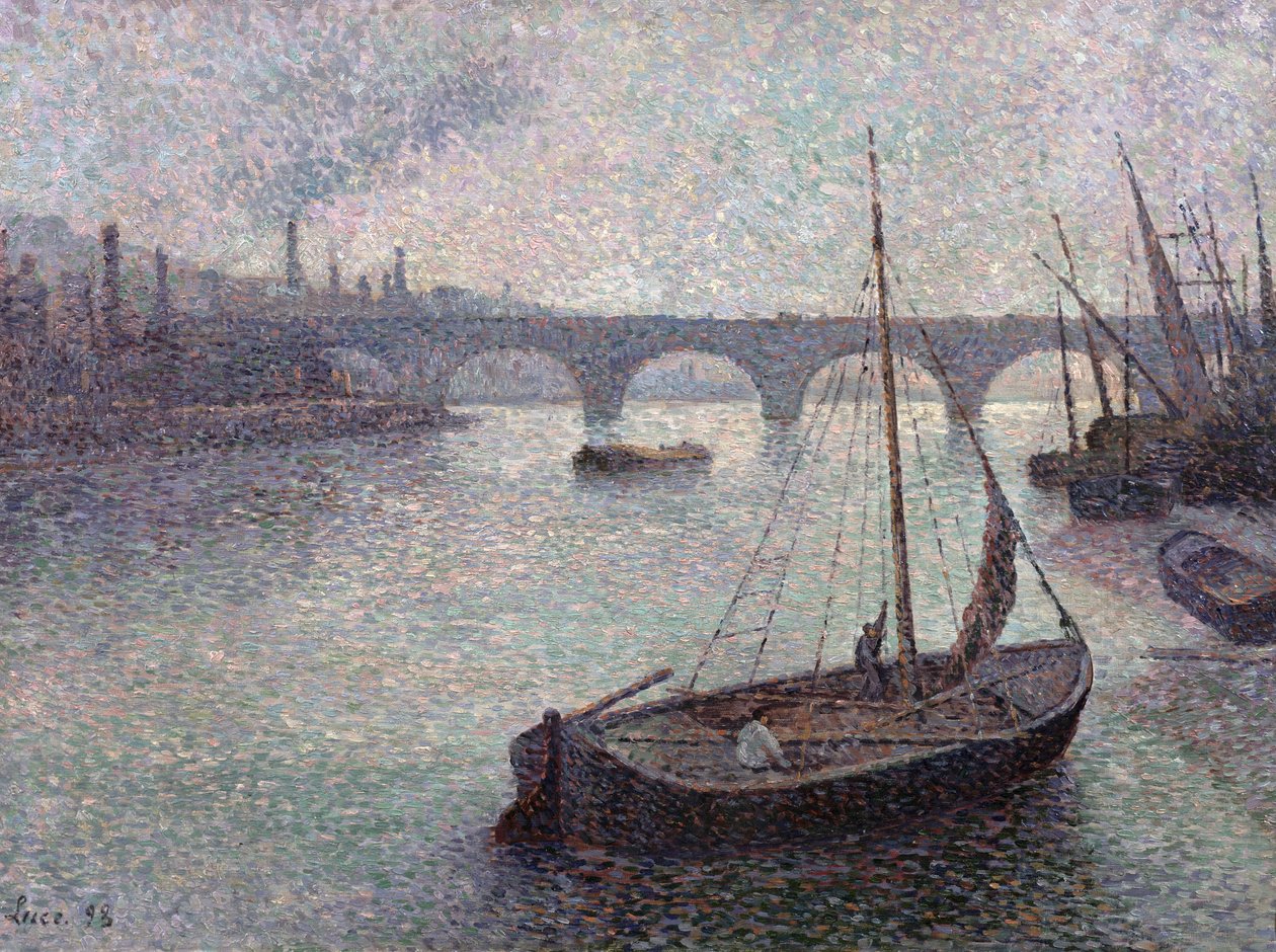 Näkymä Thamesille, 1893 tekijältä Maximilien Luce