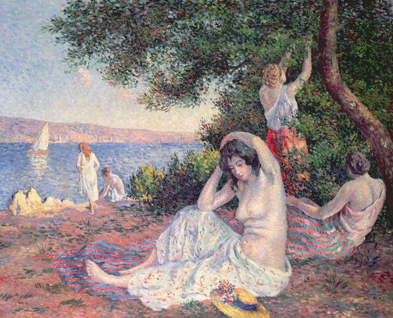 Naisten uiminen tekijältä Maximilien Luce