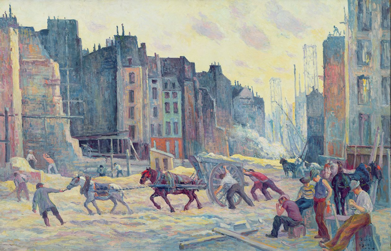Työ Rue Reaumurilla, 1906-08 tekijältä Maximilien Luce