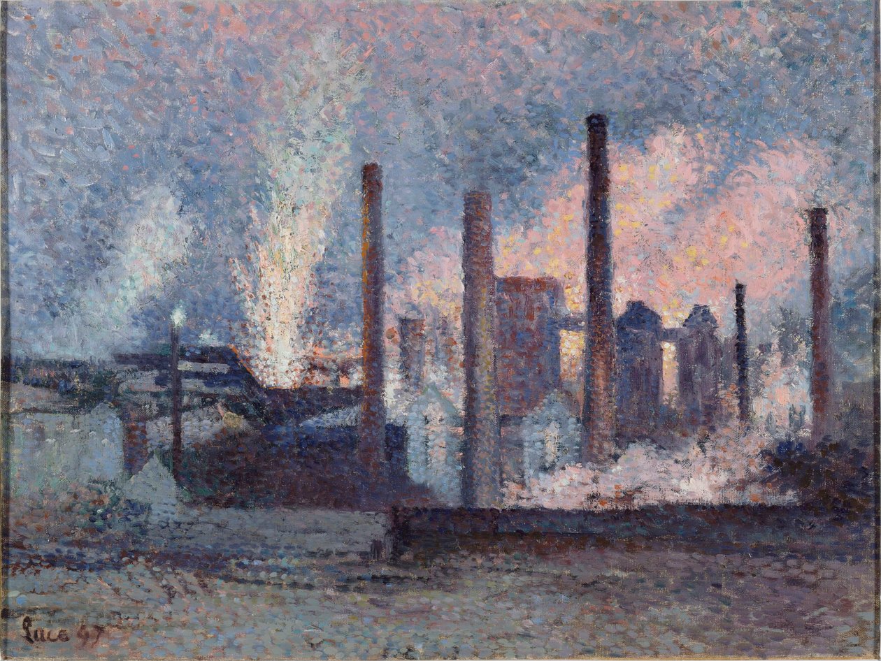 Terästehdas Charleroissa Terästehdas Charleroissa, 1897. tekijältä Maximilien Luce