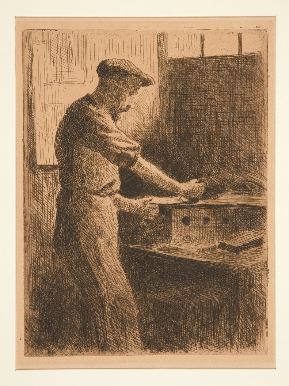 Auguste Delatre työssä (Elokuu Delatre työssä) tekijältä Maximilien Luce