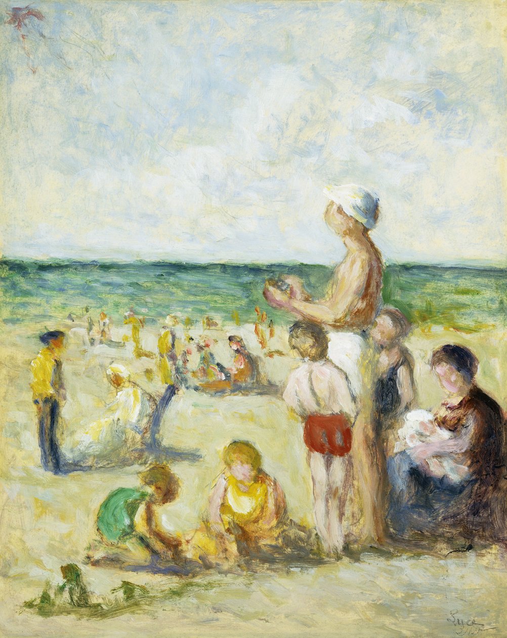 Rannalla Normandiassa; Rannalla Normandiassa, noin 1930 tekijältä Maximilien Luce