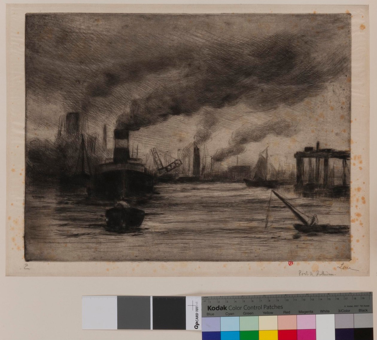 Rotterdamin satama tekijältä Maximilien Luce