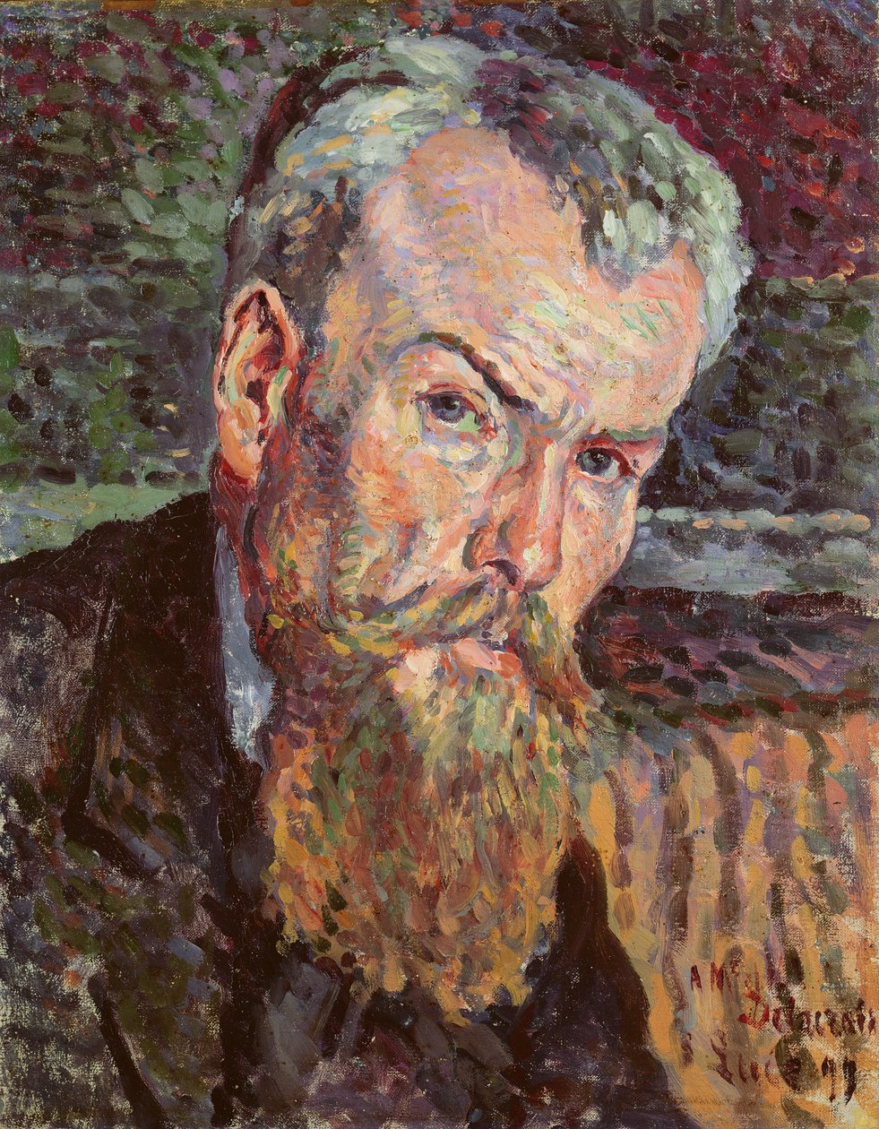 Henri Edmond Crossin (1856-1910) muotokuva 1898 (yksityiskohta) (katso 140248) tekijältä Maximilien Luce