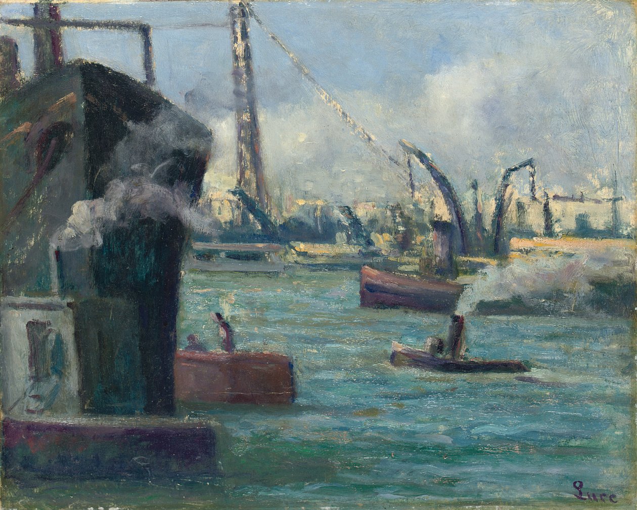 Rouenin satama, tekijältä Maximilien Luce