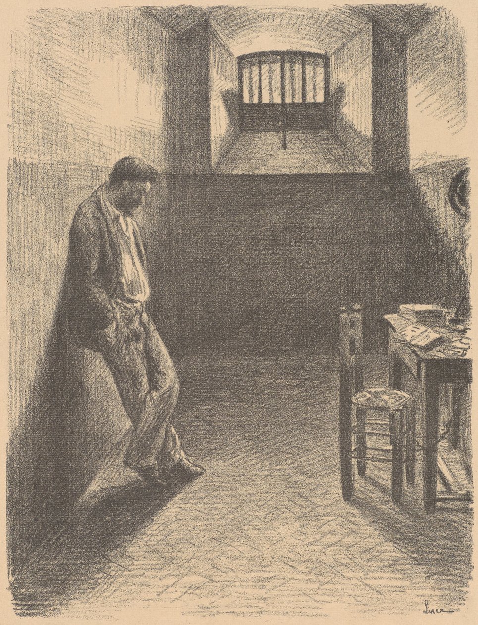 Omakuva Mazasin vankilassa tekijältä Maximilien Luce